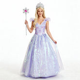 Wicked Glinda lila Kleid Cosplay Outfits für Mottoparty